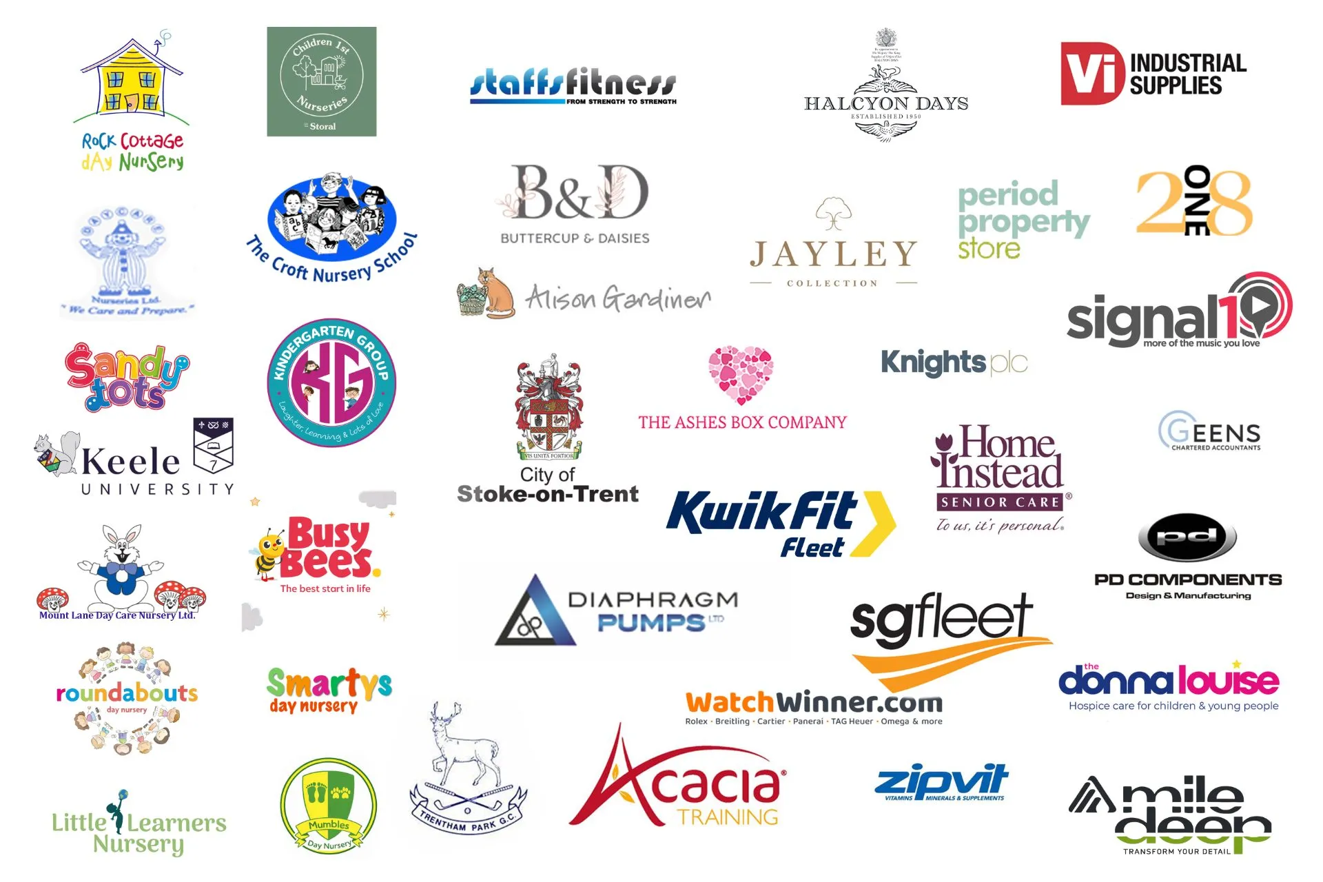 Logos of businesses Paolo Loraso Photography has worked with